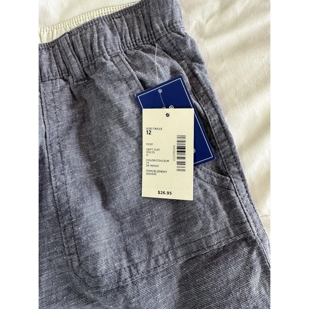 NWT Gymboree Blue Chambray Prairie Fields Shorts Size 12 Drawstring Pockets